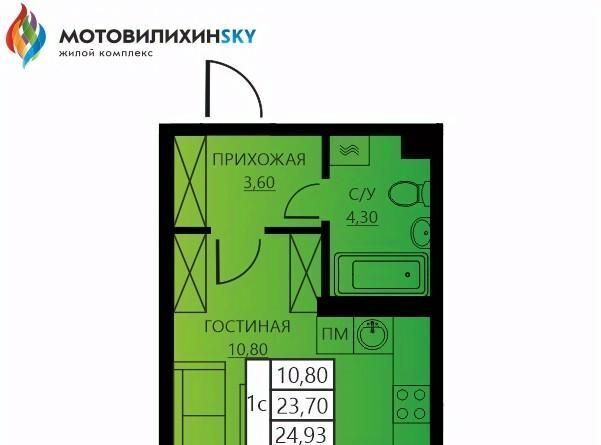 квартира г Пермь р-н Мотовилихинский ул Гашкова 18к/2 56 поз фото 1