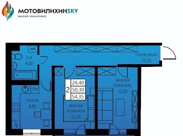 квартира г Пермь р-н Мотовилихинский ул Гашкова 18к/2 56 поз фото 1