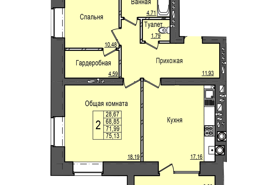 квартира г Йошкар-Ола тракт Сернурский 10а/2 городской округ Йошкар-Ола фото 1