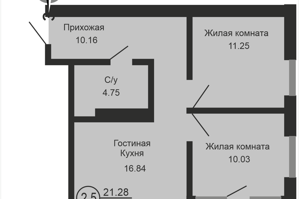 квартира г Оренбург проезд 2-й городской округ Оренбург фото 1