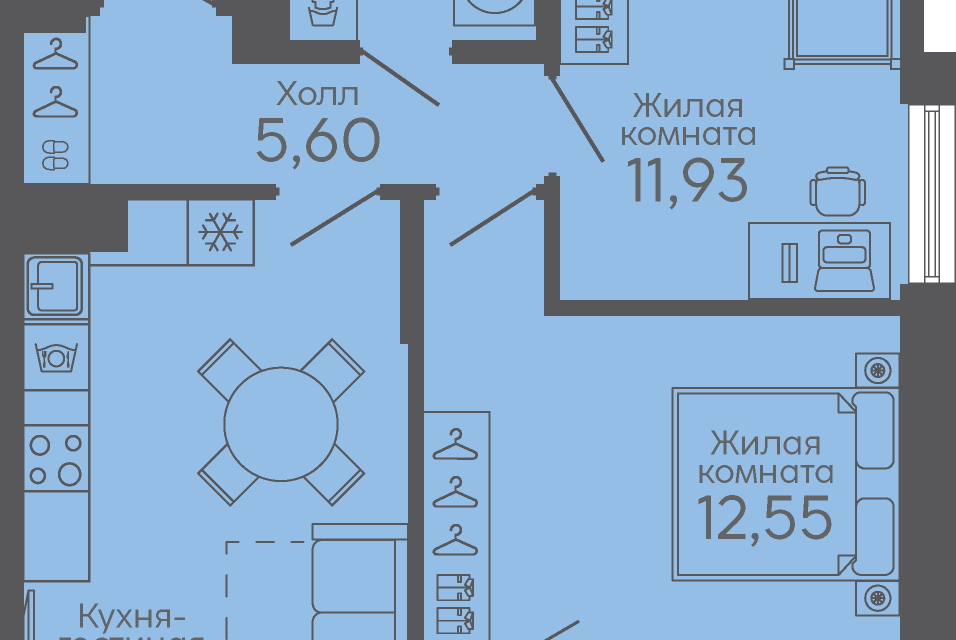 квартира г Екатеринбург Екатеринбург городской округ, Новокольцовский фото 1