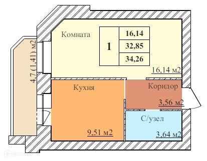 квартира г Ярославль пер 2-й Норский 5 городской округ Ярославль фото 1