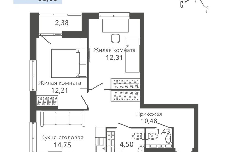 квартира городской округ Верхняя Пышма, Верхняя Пышма фото 1