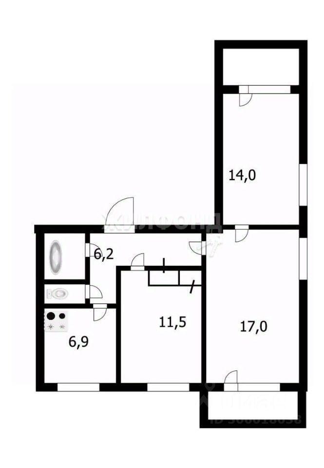 квартира г Новосибирск р-н Кировский ул Немировича-Данченко 131а фото 11