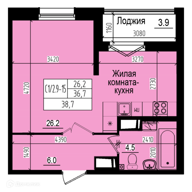 квартира г Санкт-Петербург п Парголово ЖК «Прагма City» фото 1