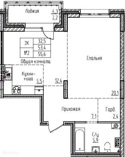 квартира г Барнаул ул Короленко 86 муниципальное образование Барнаул фото 1