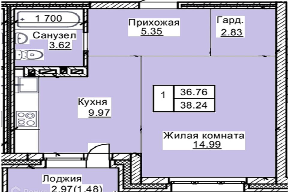 квартира г Барнаул ул Западная 1-я 55а муниципальное образование Барнаул фото 1