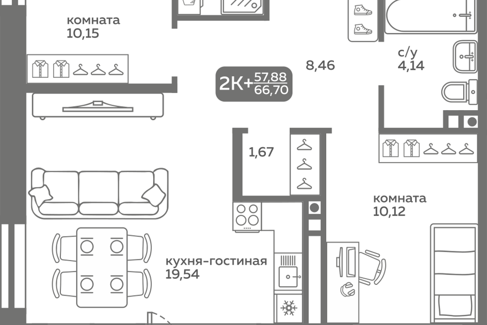 квартира г Тюмень ул Вадима Бованенко 9/1 городской округ Тюмень, Заполярная, 10 фото 1