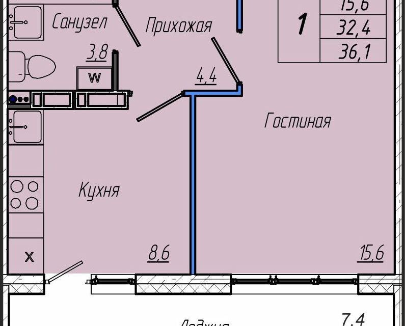 квартира г Кемерово ул Заречная 32 Кемеровская область — Кузбасс, Кемеровский городской округ фото 1