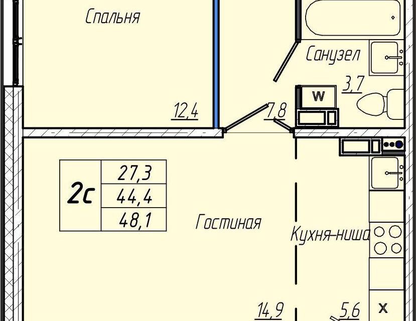 квартира г Кемерово ул Заречная 32 Кемеровская область — Кузбасс, Кемеровский городской округ фото 1