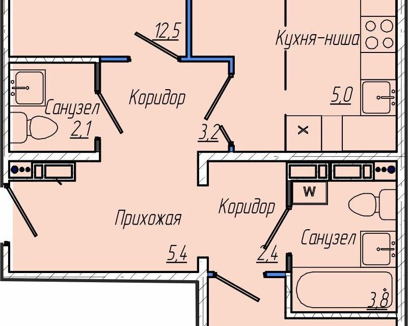 квартира г Кемерово ул Заречная 32 Кемеровская область — Кузбасс, Кемеровский городской округ фото 1