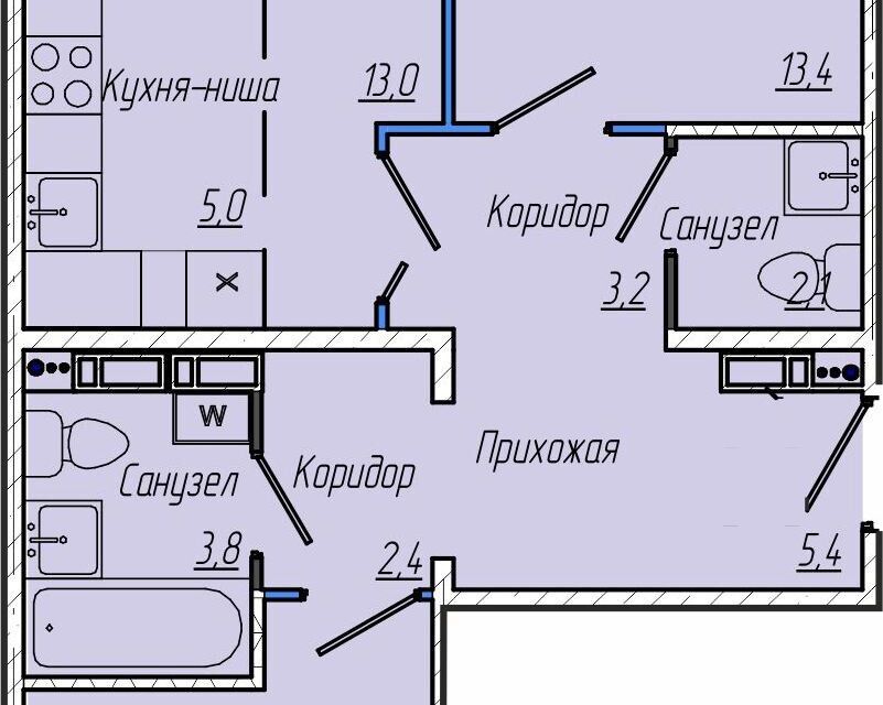 квартира г Кемерово ул Заречная 32 Кемеровская область — Кузбасс, Кемеровский городской округ фото 1