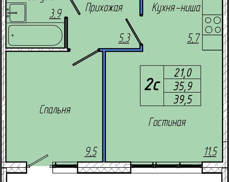 квартира г Кемерово ул Заречная 32 Кемеровская область — Кузбасс, Кемеровский городской округ фото 1