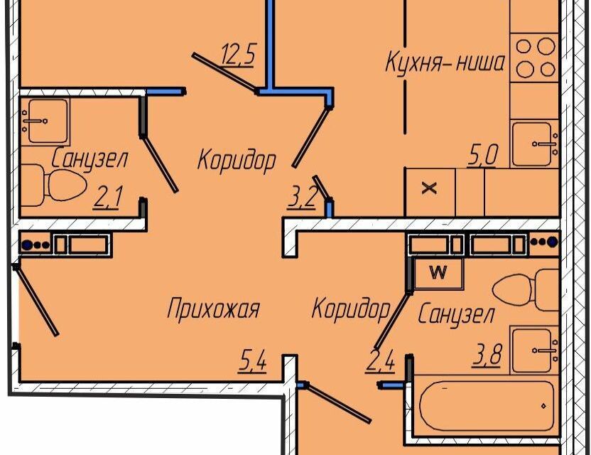 квартира г Кемерово ул Заречная 32 Кемеровская область — Кузбасс, Кемеровский городской округ фото 1