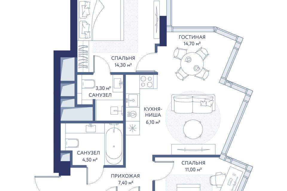 квартира г Москва Западный административный округ, Жилой комплекс «HideOUT» фото 1