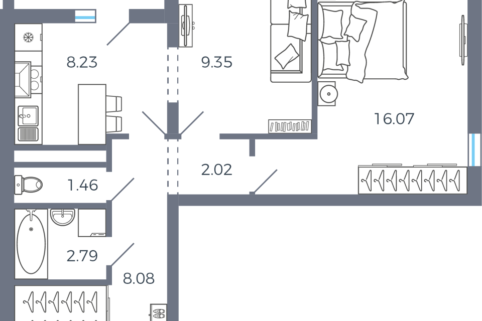 квартира р-н Волжский с Лопатино Южный Город-2 фото 1