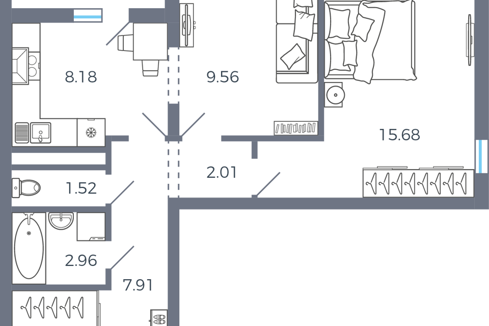 квартира р-н Волжский с Лопатино Южный Город-2 фото 1