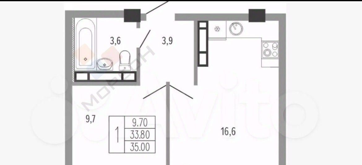 квартира г Краснодар р-н Прикубанский ул Круговая 4/1 фото 6