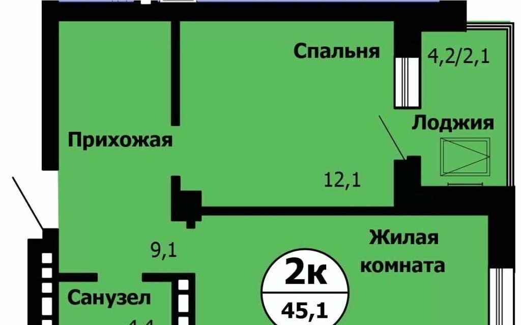 квартира г Красноярск р-н Октябрьский ул Лесопарковая 43 фото 1