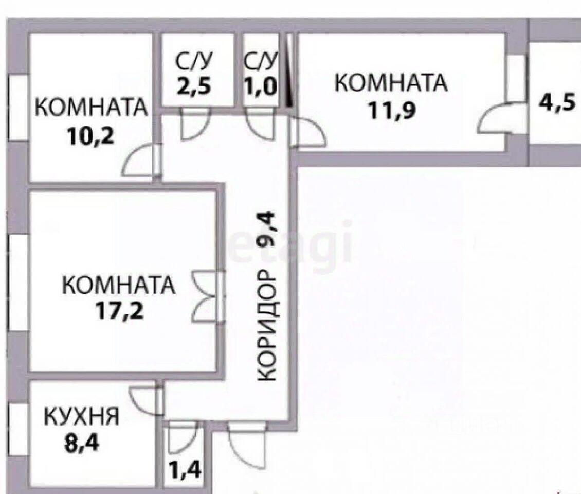 квартира г Казань р-н Кировский ул Генерала Махмута Гареева 3 фото 22