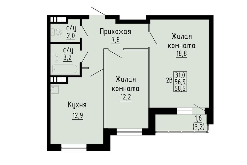 квартира г Новосибирск р-н Кировский Южно-Чемской, городской округ Новосибирск фото 1