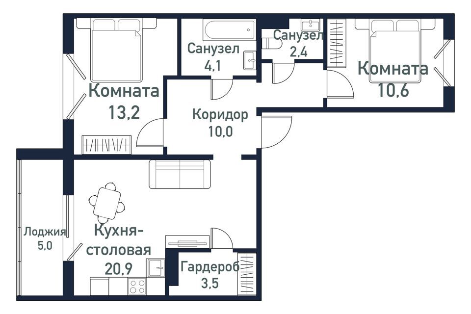 квартира р-н Сосновский п Западный 7-й квартал фото 1