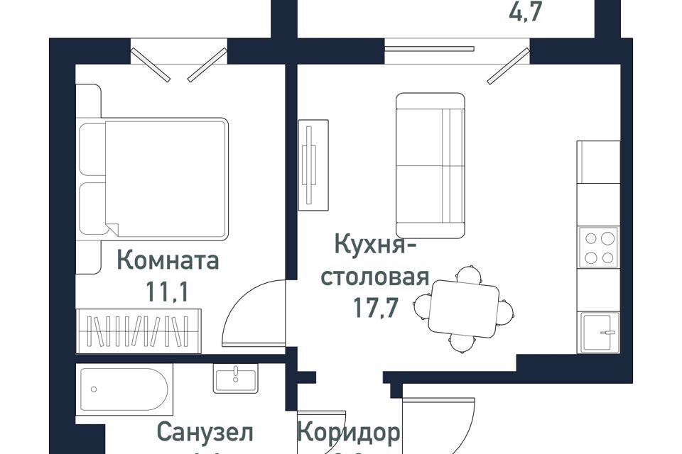 квартира р-н Сосновский п Западный 7-й квартал фото 1