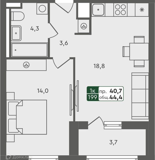 квартира г Курган городской округ Курган, микрорайон 6а, 25/4 стр фото 1