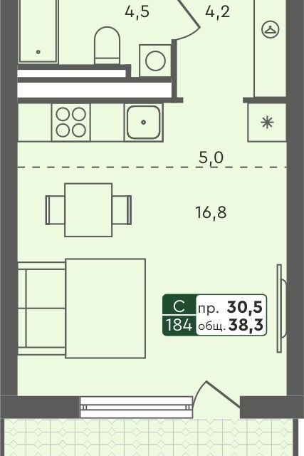 квартира г Курган городской округ Курган, микрорайон 6а, 25/4 стр фото 1