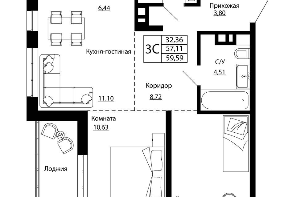 квартира г Ростов-на-Дону р-н Пролетарский городской округ Ростов-на-Дону, Пролетарский фото 1