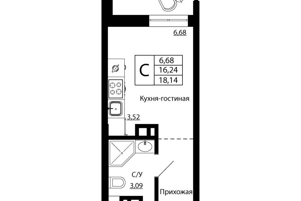 квартира г Ростов-на-Дону р-н Пролетарский городской округ Ростов-на-Дону, Пролетарский фото 1