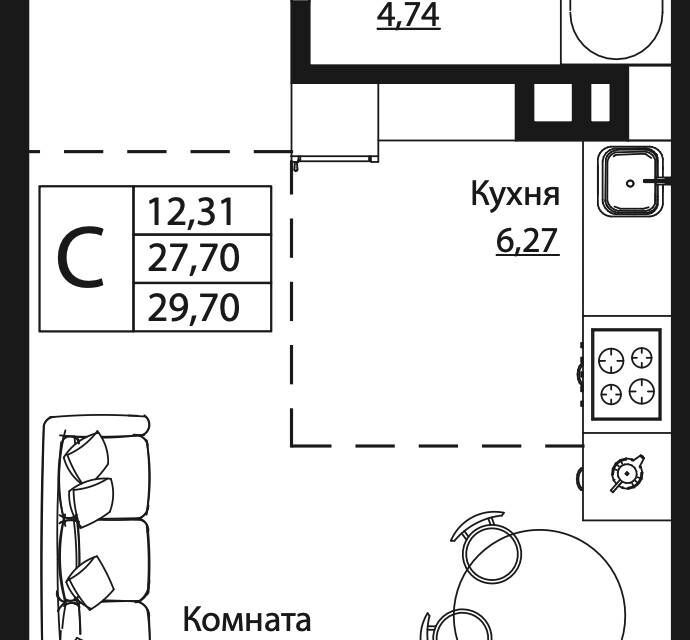 квартира г Ростов-на-Дону р-н Пролетарский городской округ Ростов-на-Дону, Пролетарский фото 1