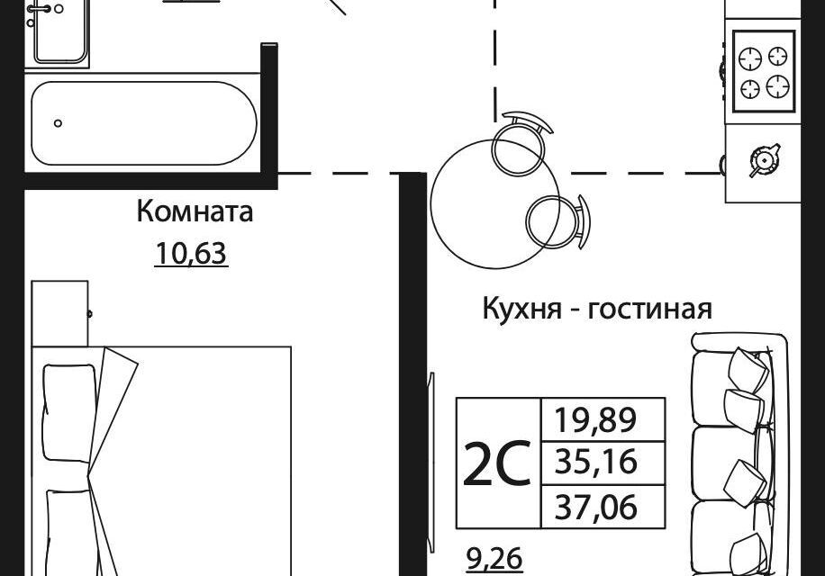 квартира г Ростов-на-Дону р-н Пролетарский городской округ Ростов-на-Дону, Пролетарский фото 1