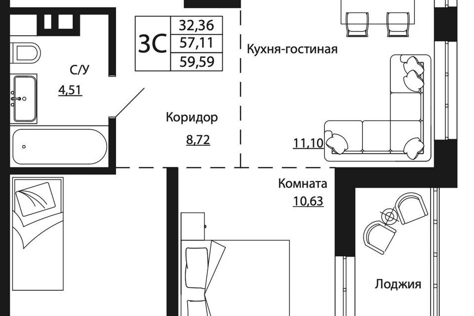 квартира г Ростов-на-Дону р-н Пролетарский городской округ Ростов-на-Дону, Пролетарский фото 1