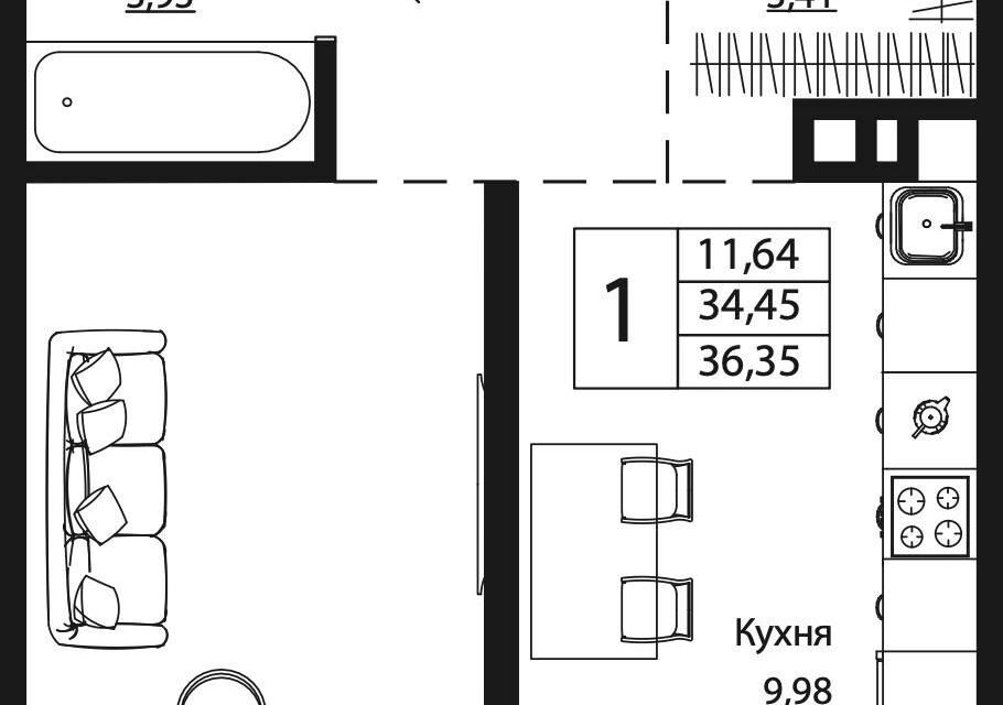 квартира г Ростов-на-Дону р-н Пролетарский городской округ Ростов-на-Дону, Пролетарский фото 1