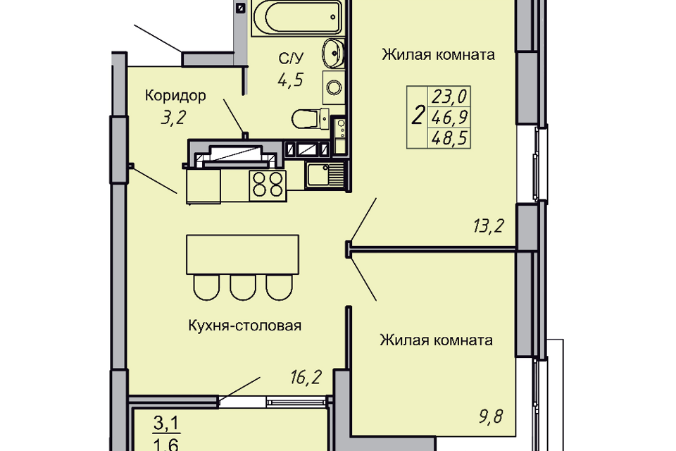 квартира г Волгоград р-н Кировский городской округ Волгоград, Кировский район фото 1