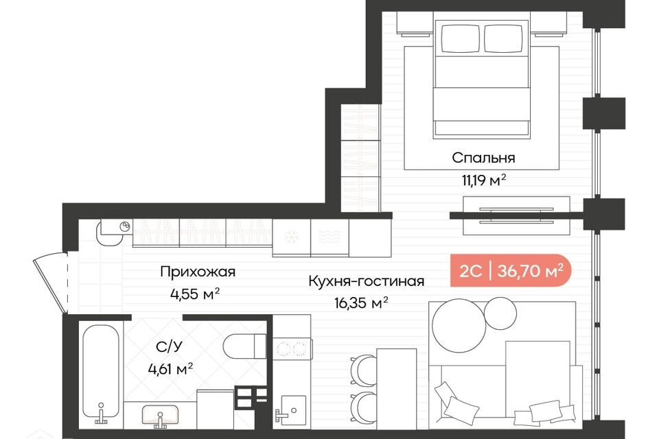 квартира г Новосибирск р-н Октябрьский Октябрьский, городской округ Новосибирск фото 1