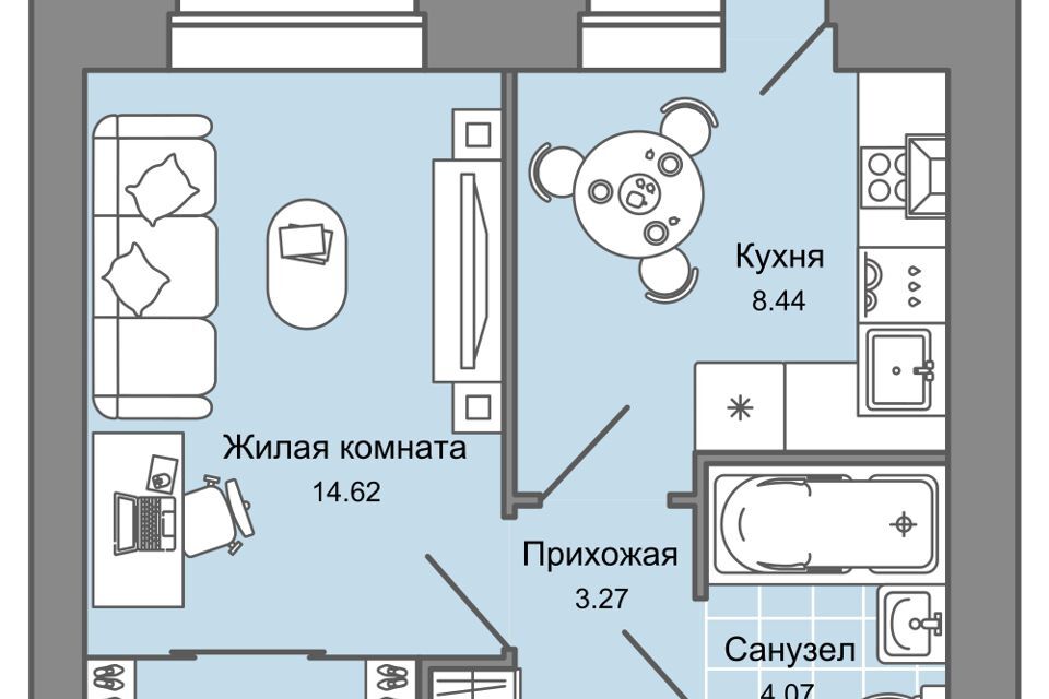 квартира г Киров р-н Ленинский ул Дмитрия Козулева 2к/1 муниципальное образование Киров фото 1