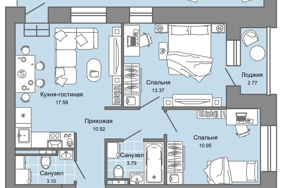 квартира г Киров р-н Ленинский ул Дмитрия Козулева 2к/1 муниципальное образование Киров фото 1