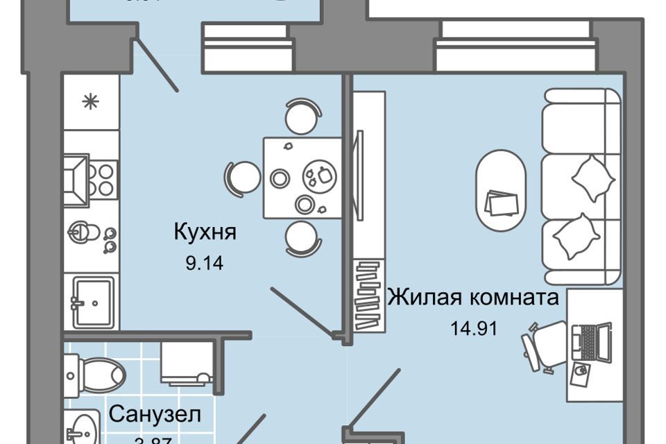 квартира г Киров р-н Ленинский ул Дмитрия Козулева 2к/1 муниципальное образование Киров фото 1