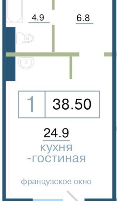 квартира г Красноярск р-н Железнодорожный ул Дубровинского 110б городской округ Красноярск фото 1