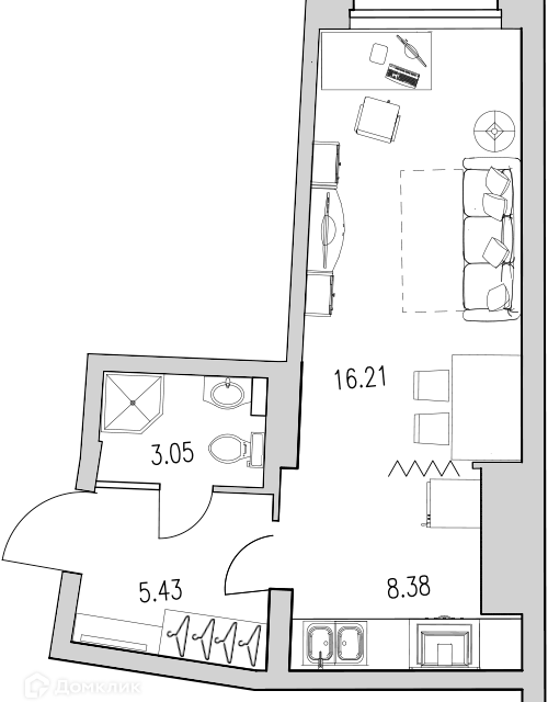 квартира г Санкт-Петербург ул Кустодиева 5к/1 ЖК Байрон Выборгский фото 1