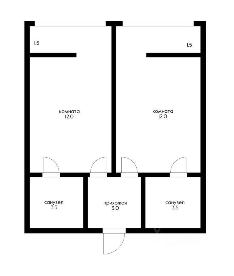 квартира г Краснодар р-н Прикубанский ул Кореновская 2/1 фото 7