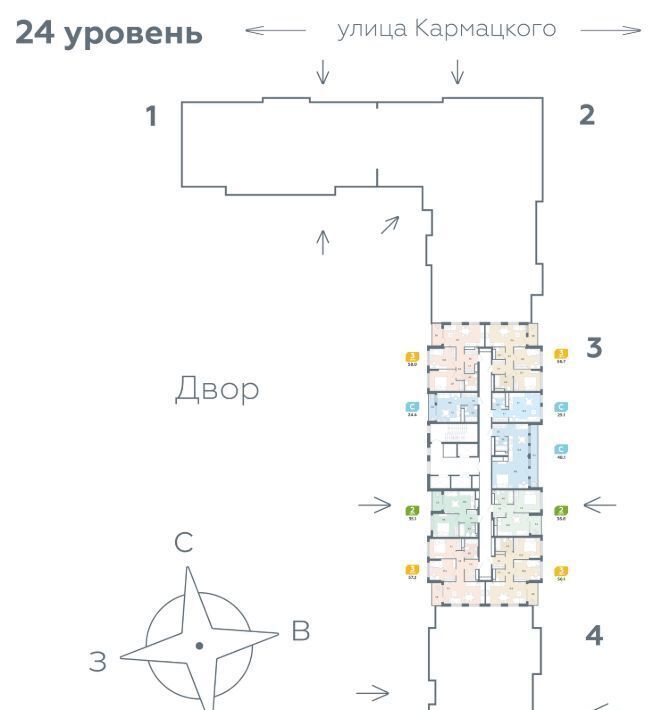 квартира г Тюмень р-н Центральный ул Евгения Войнова 3 фото 2