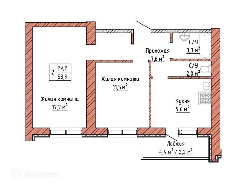 квартира г Самара р-н Куйбышевский Самара городской округ, Строящийся жилой дом фото 1