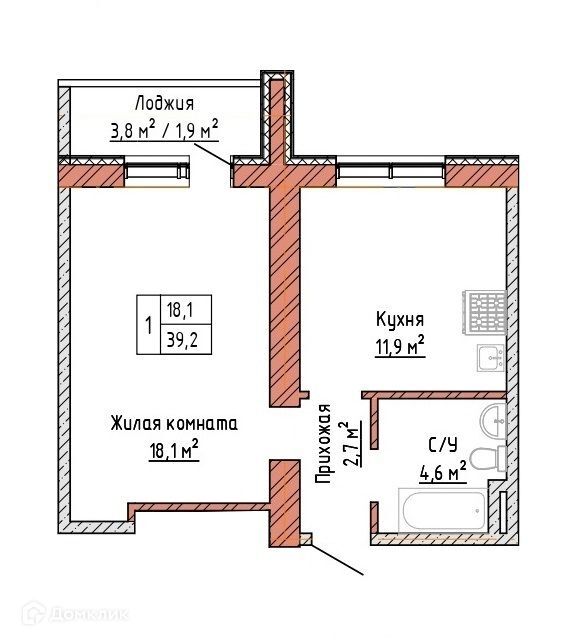 квартира г Самара р-н Куйбышевский Самара городской округ, Строящийся жилой дом фото 1