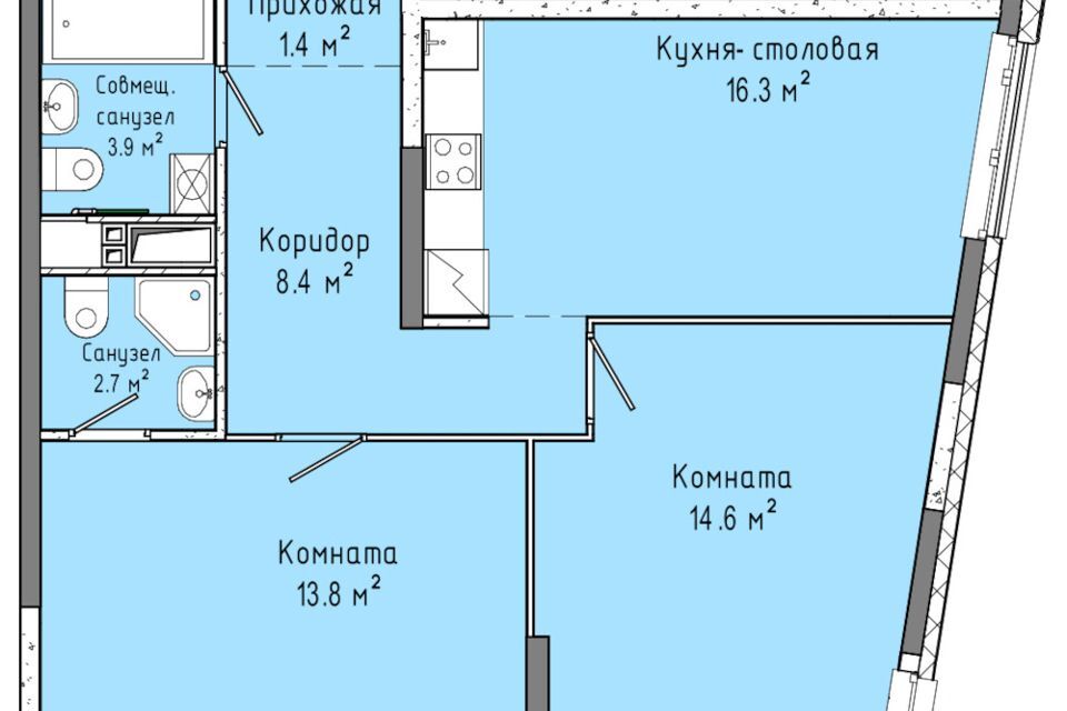 квартира г Ижевск р-н Индустриальный городской округ Ижевск, Жилой комплекс Скандинавия фото 1