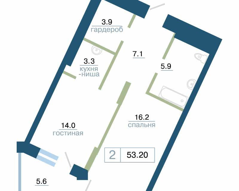 квартира г Красноярск р-н Железнодорожный городской округ Красноярск, Железнодорожный фото 1