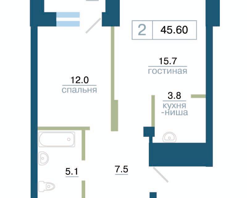 квартира г Красноярск р-н Железнодорожный городской округ Красноярск, Железнодорожный фото 1