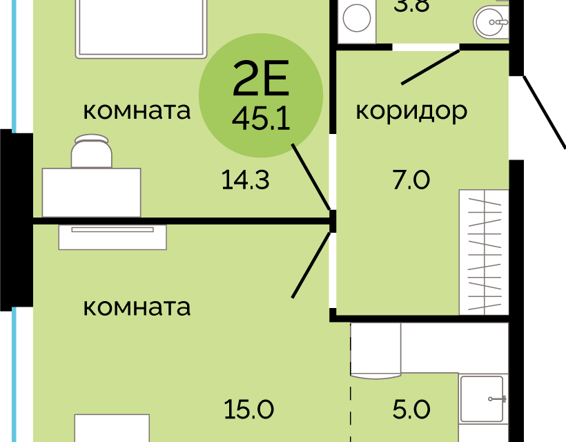 квартира г Пермь р-н Свердловский городской округ Пермь, жилой комплекс Красное яблоко фото 1